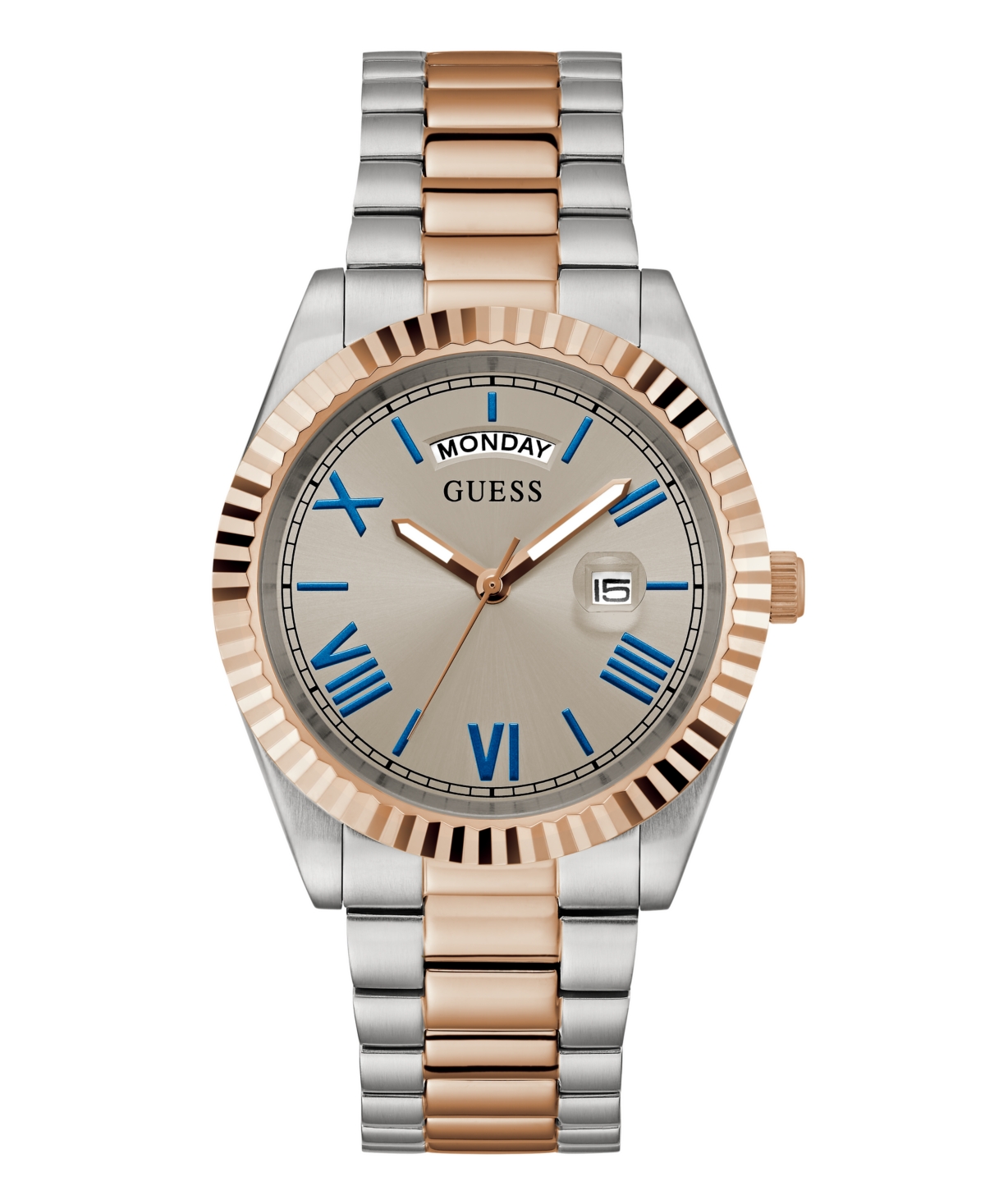 Men's Day and Date Two-Tone Stainless-Steel Watch, 42mm - Two-tone