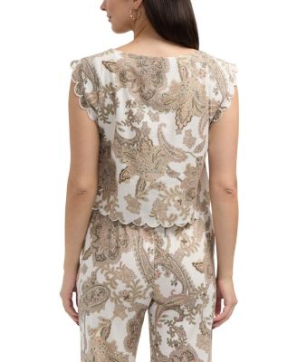 Women's Cropped Scallop Edge Tank