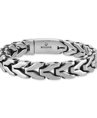 Bulova - Men's Icon Stainless Steel Link Bracelet