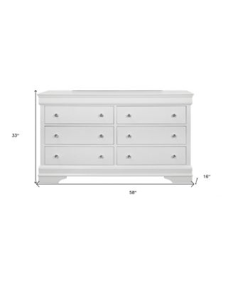 Modern Solid Wood Six-Drawer Dresser for Home and Closet Organization