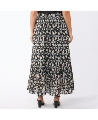 Plus Size Sea Lily Tiered Skirt