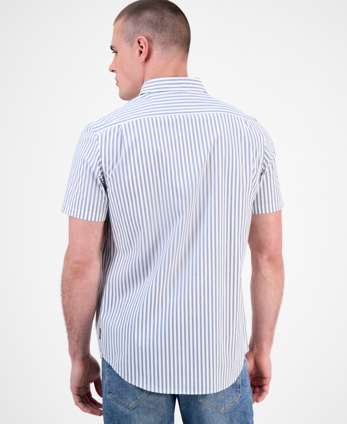 Michael Kors Stretch Short Sleeve Button Front Shirt