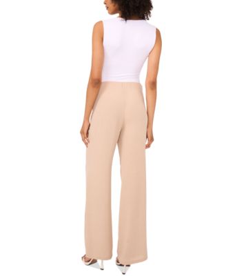 Women's Pull-On Twist-Front Straight-Leg Pants