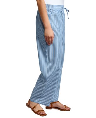 Petite Cotton Patch-Pocket Drawstring Pants