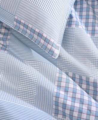 Tommy Hilfiger Hamptons Patchwork Cotton Comforter Set In Blue
