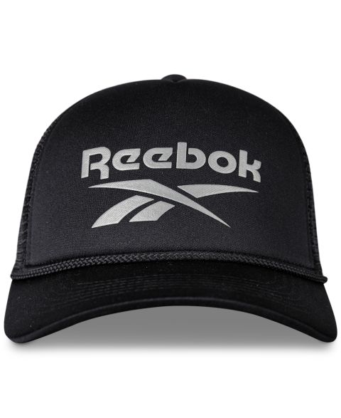 Мужская кепка Reebok Aero Deluxe Five-Panel Trucker, цвет: Чёрный