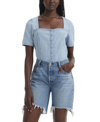 Levi's - Women's Pascale Cotton Square-Neck Blouse