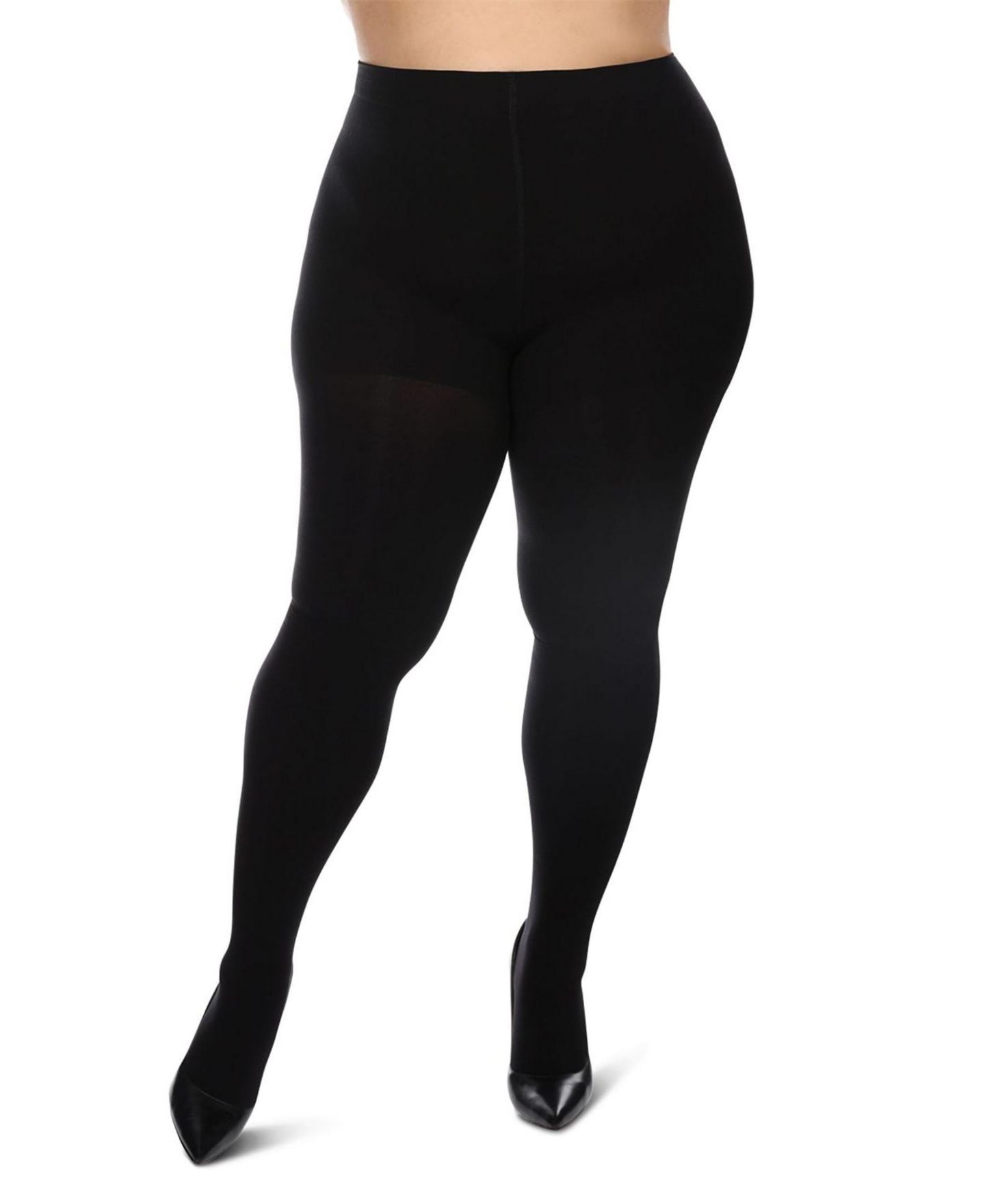 Женские колготки MeMoi FirmFit Opaque 90 Denier Control Top Tights MM-2892, цвет: Чёрный — фото 2