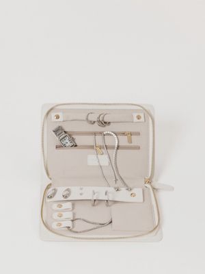 Travel Jewelry Organizer White