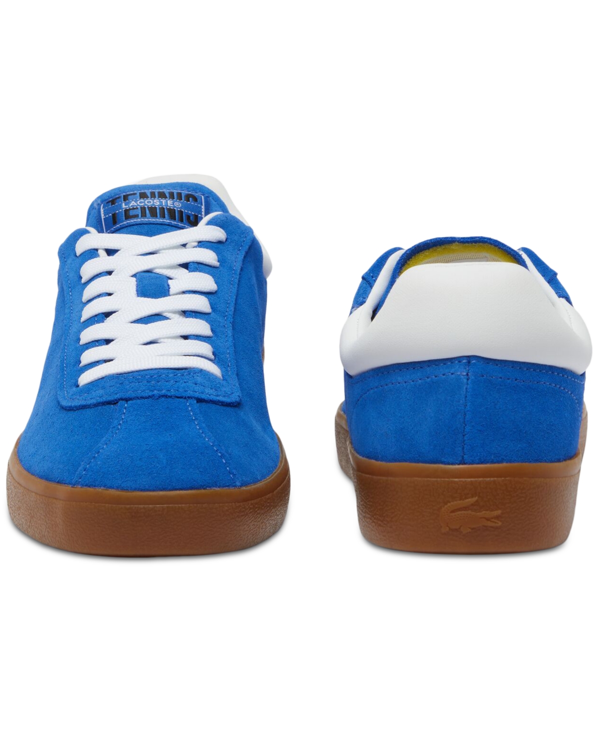 Lacoste Men's Baseshot Suede Sneakers - 9.5 In Blue,gum