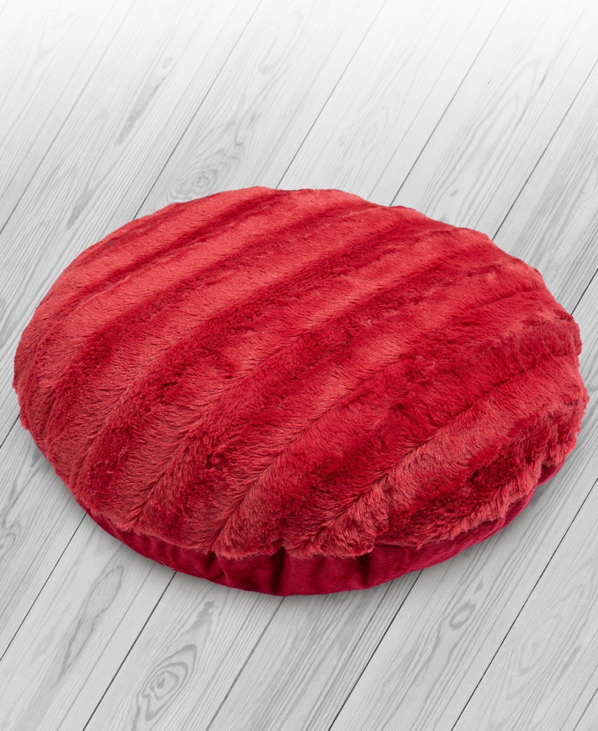 Cheer Collection Decorative Round Pillow Set, 18" X 18" In Burgundy