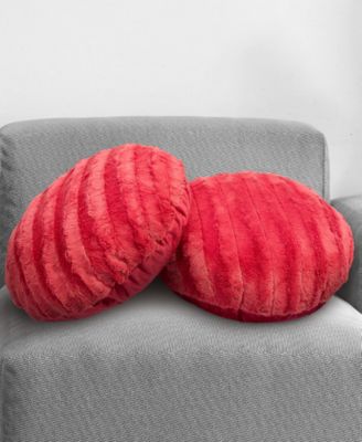 Decorative Round Deccorative Pillow Set, 18" x 18"