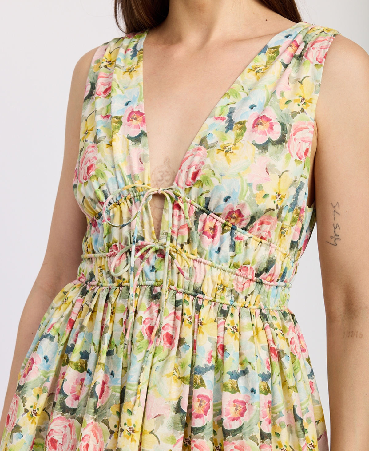 En Saison Women's Cairo Cotton Bubble-hem Mini Dress