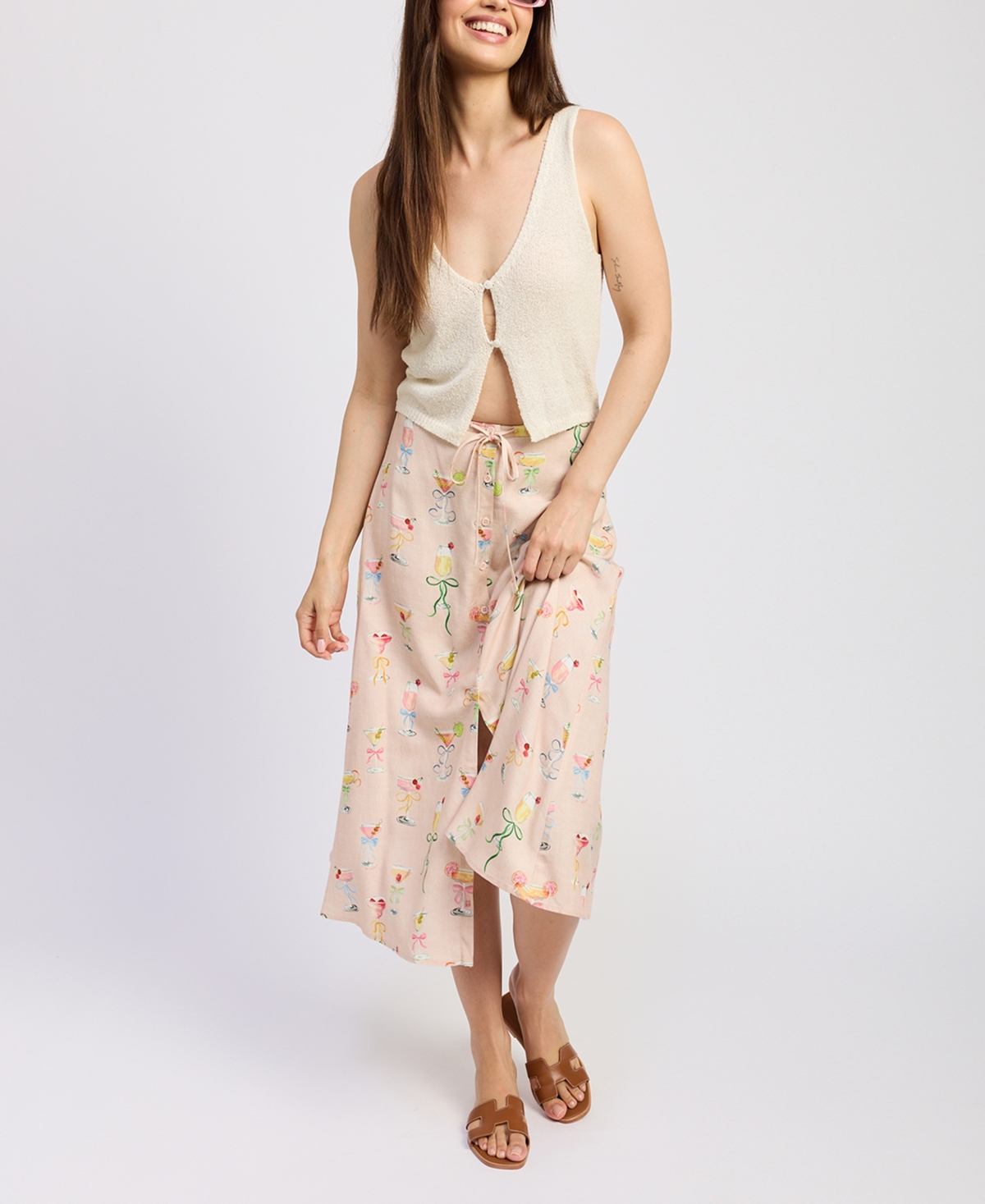 En Saison Women's Mia Midi Skirt In Neutral