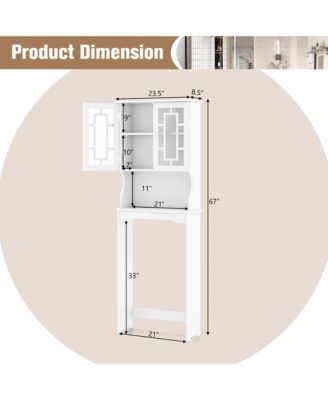 Bathroom Over The Toilet Space Saver Storage Cabinet Organizer Shelf