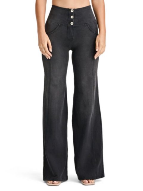 Женские джинсы Freddy High-Rise Sculpting Palazzo Flare, цвет: Чёрный