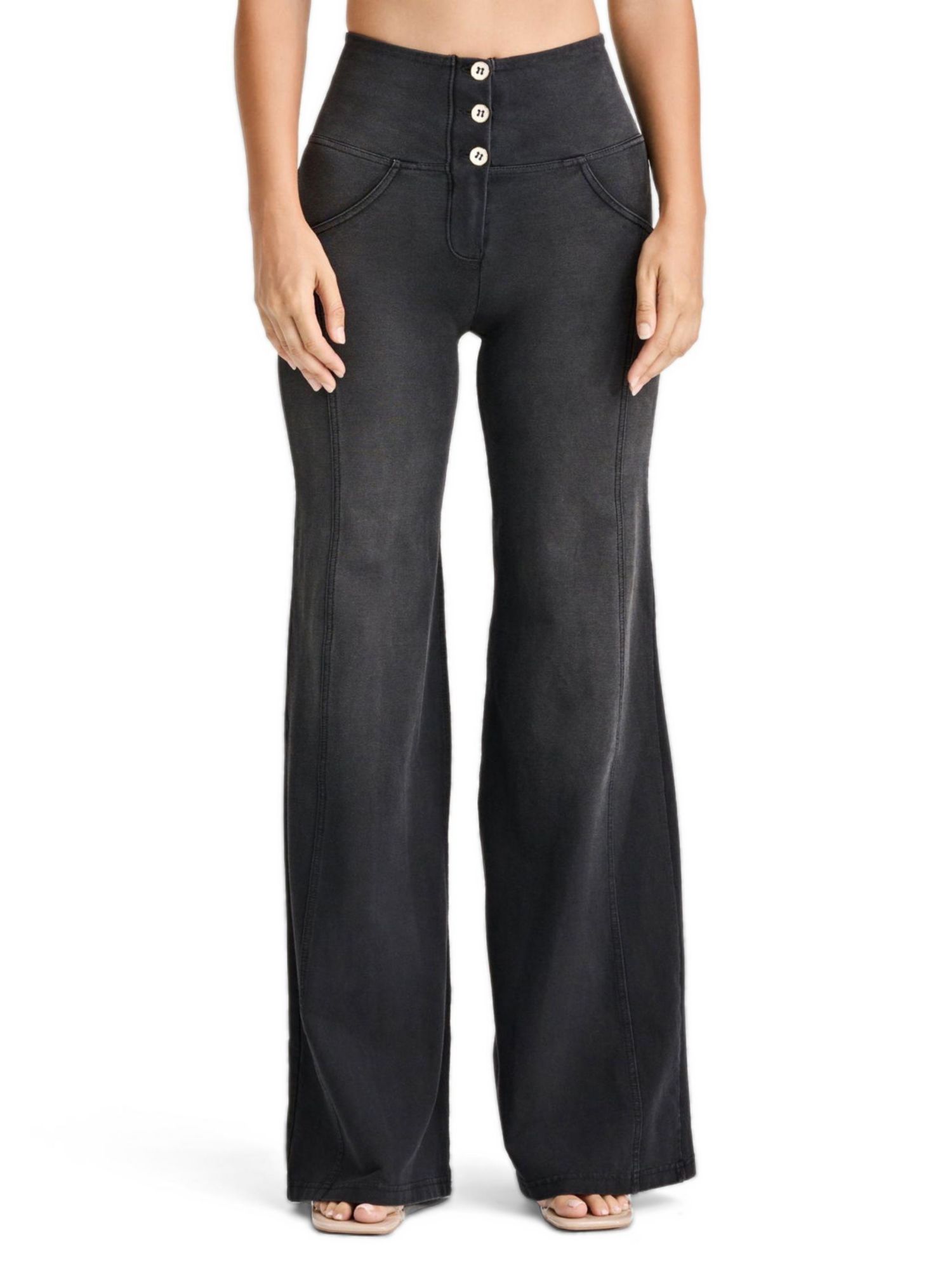 Women's High-Rise Sculpting Palazzo Flare Jeans