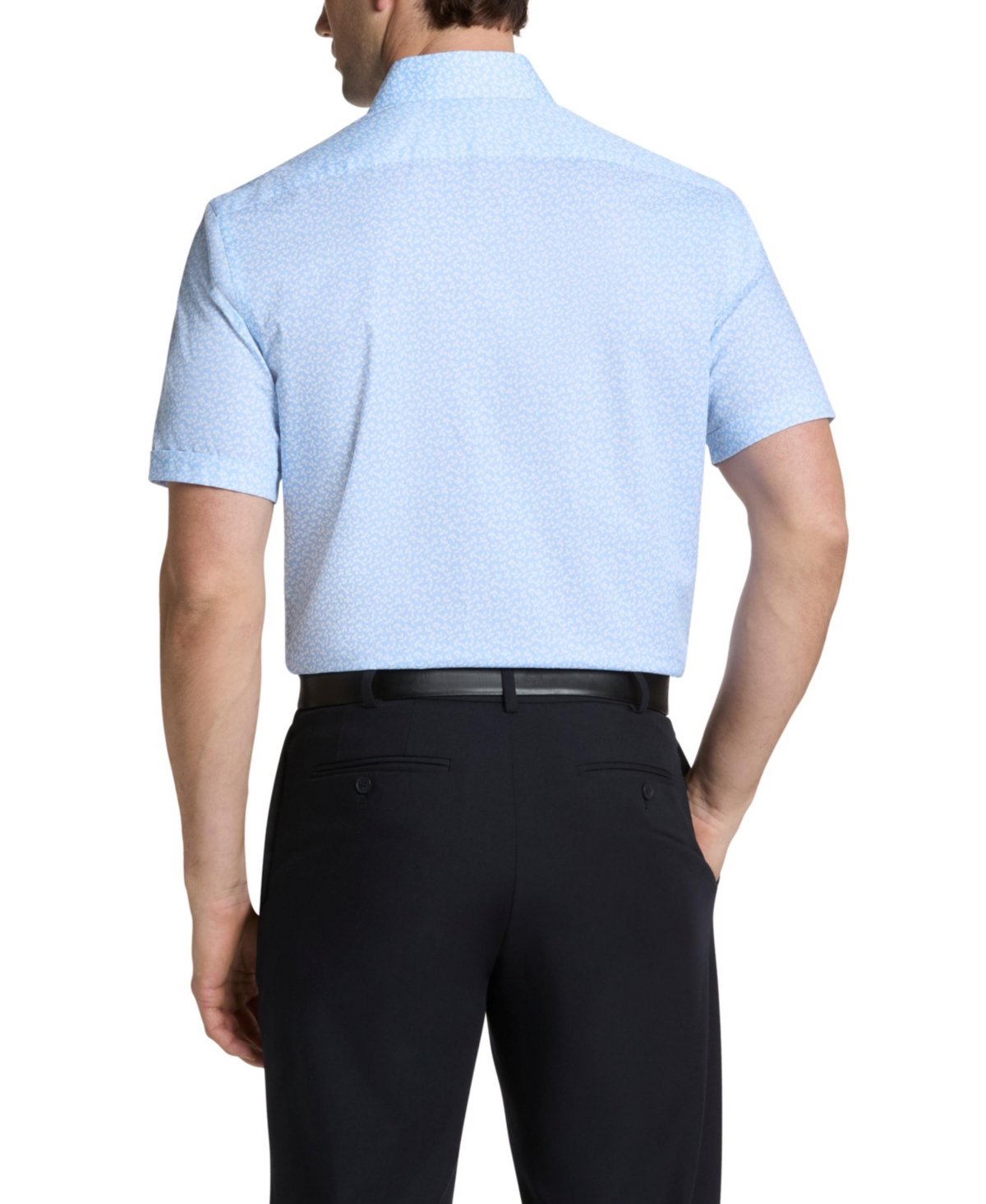 VAN HEUSEN MEN'S SLIM FIT SHORT SLEEVE DRESS SHIRT 