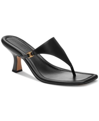 【COACH】Women's Heritage Hardware Thong Sandals COACH Women's Heritage Hardware Thong Sandals - Macy's