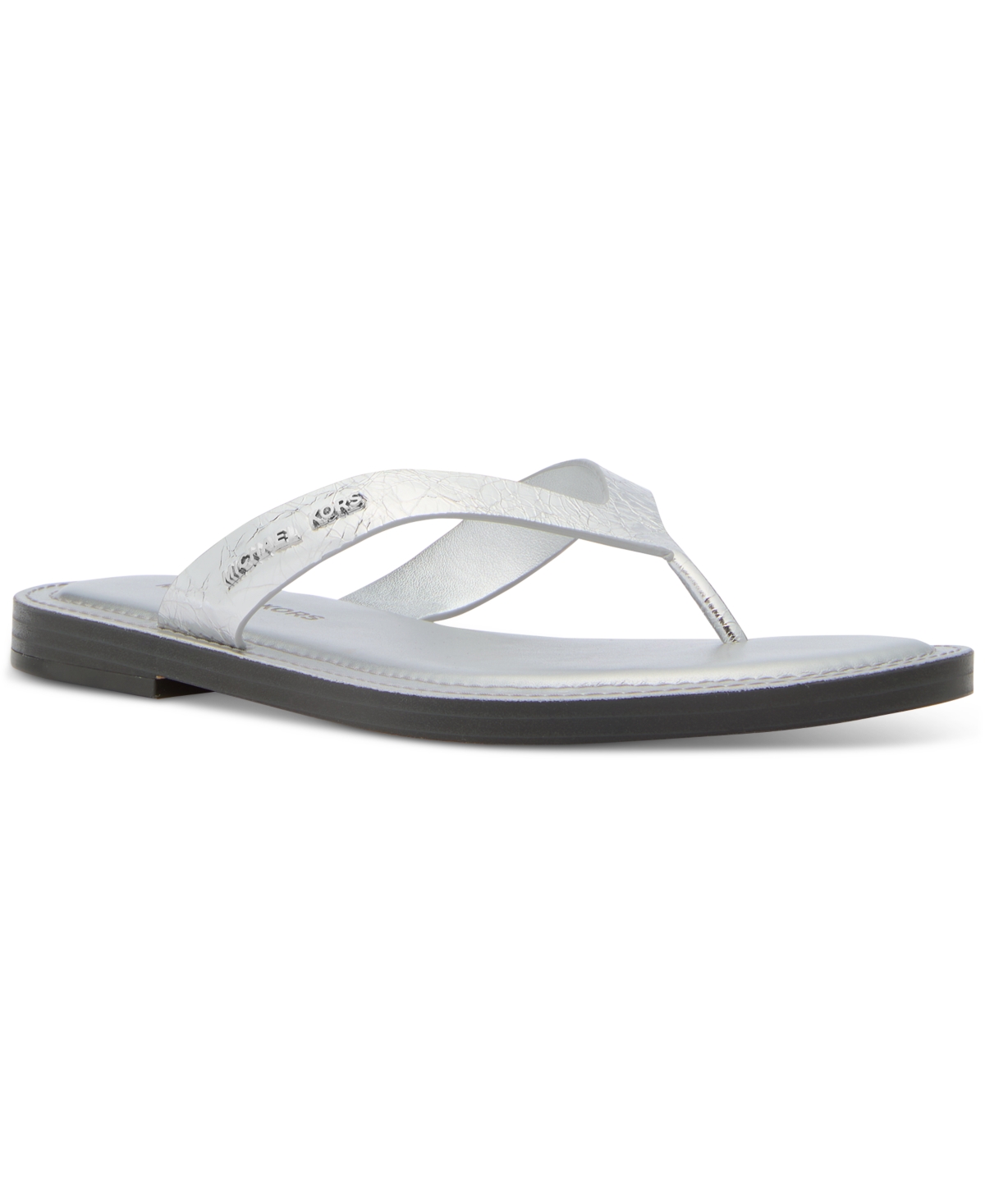 Michael Kors Women's Koko Flip Flop Sandals - Silver