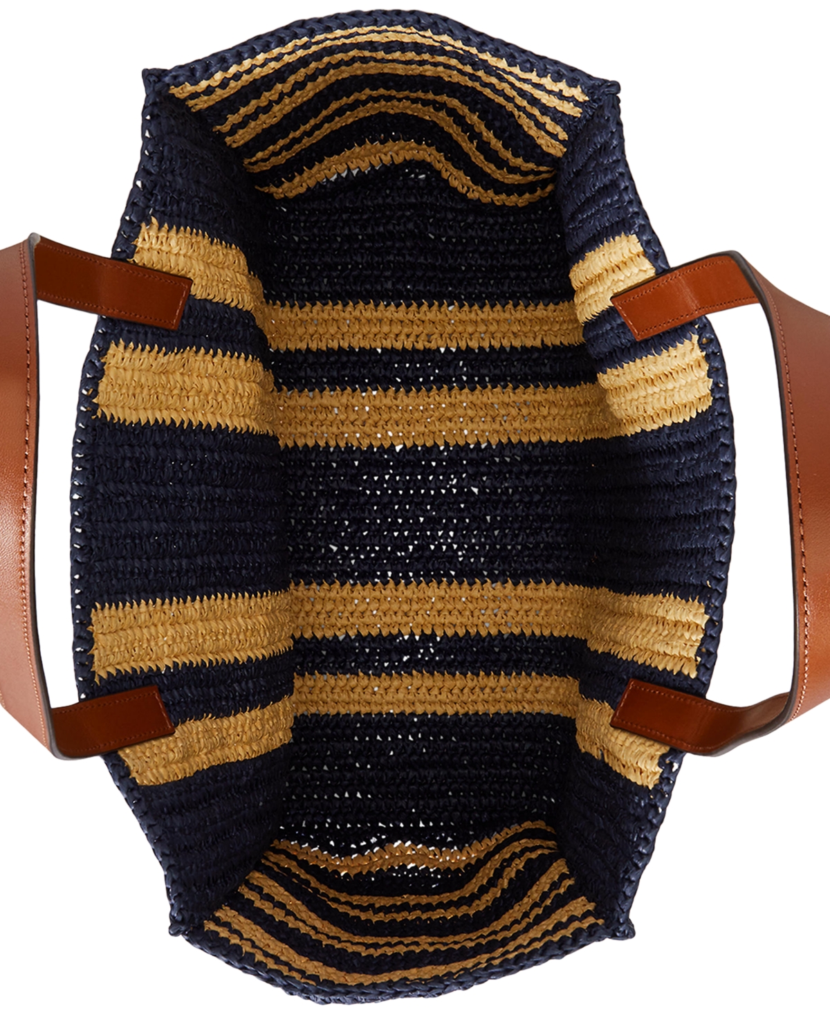 Ralph Lauren Striped Woven Straw Extra Large Wilow Tote Bag