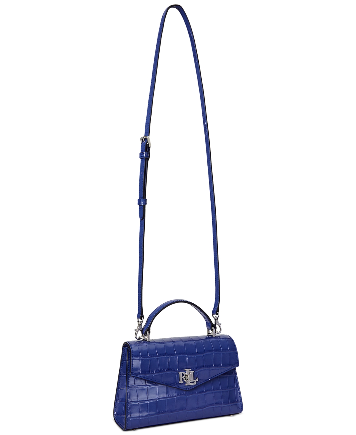 Ralph Lauren Crocodile-embossed Leather Small Farrah Satchel