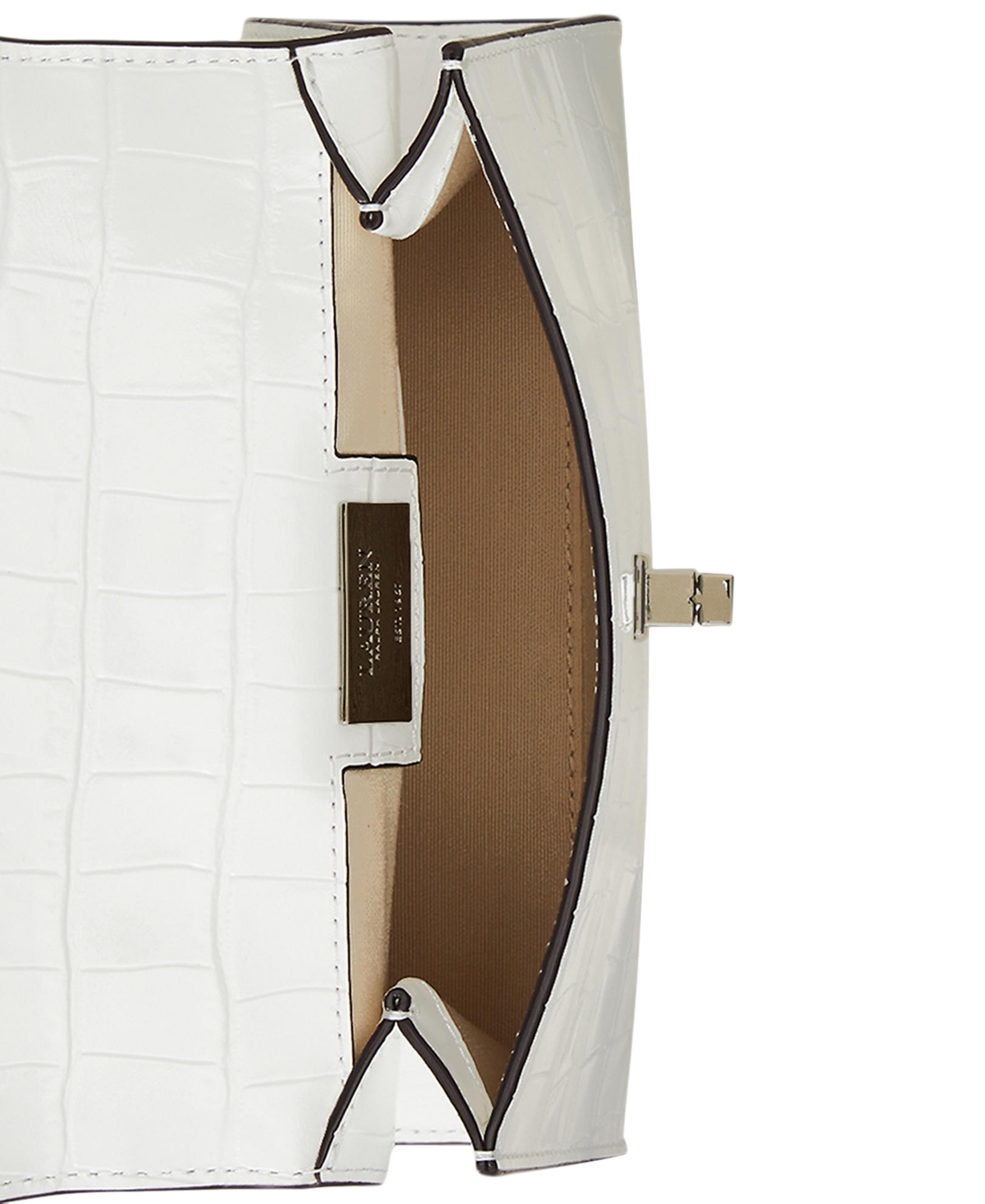 Ralph Lauren Crocodile-embossed Leather Small Farrah Satchel