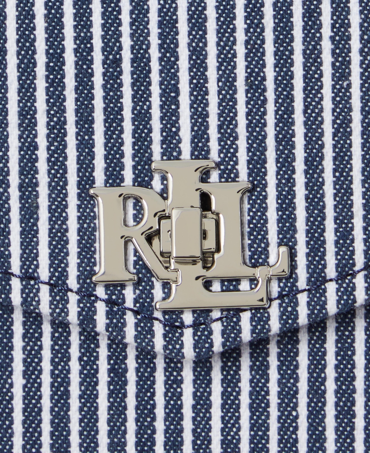Ralph Lauren Striped Canvas Small Farrah Satchel