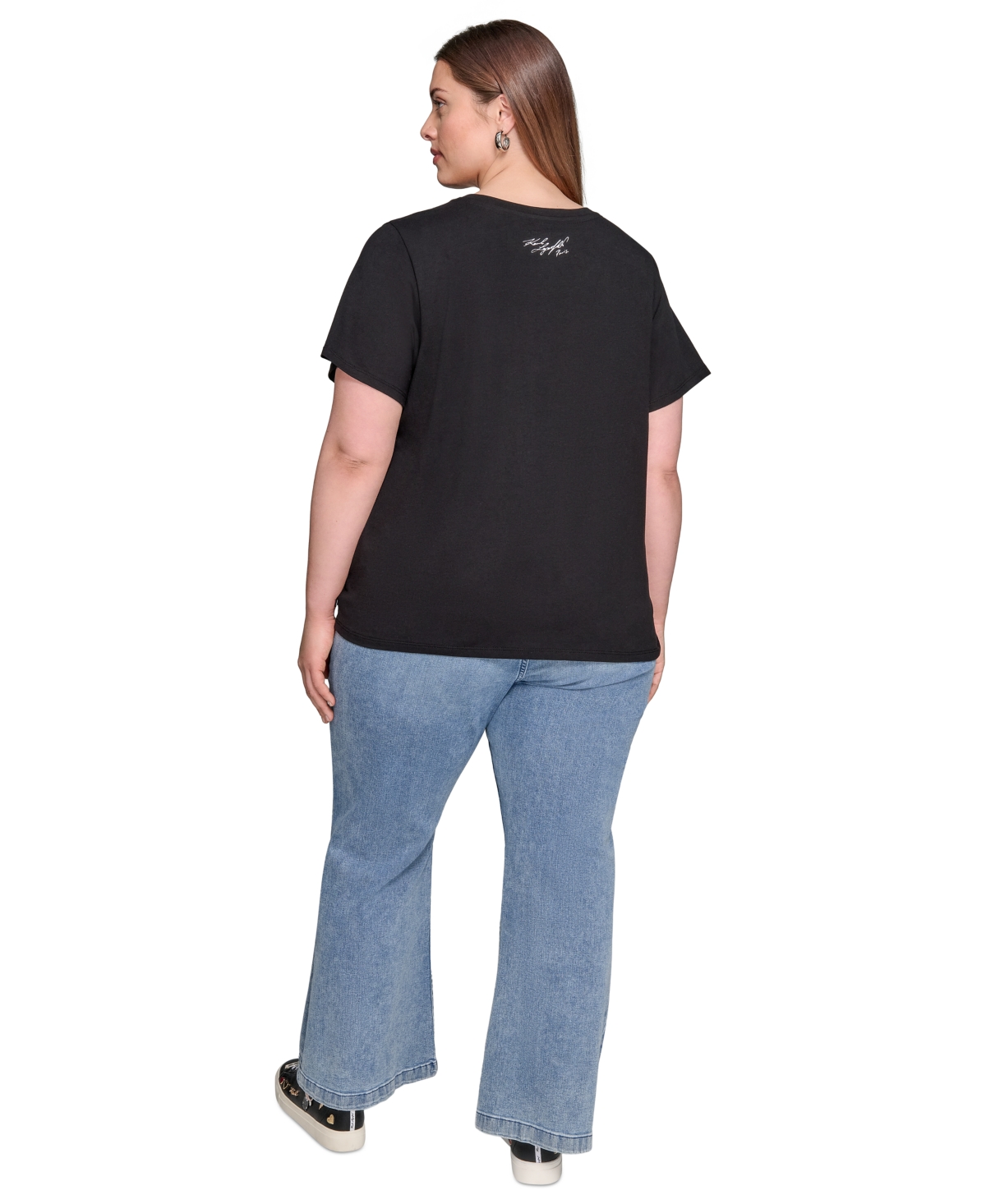 Karl Lagerfeld Plus Size Paris Bonjour Tee