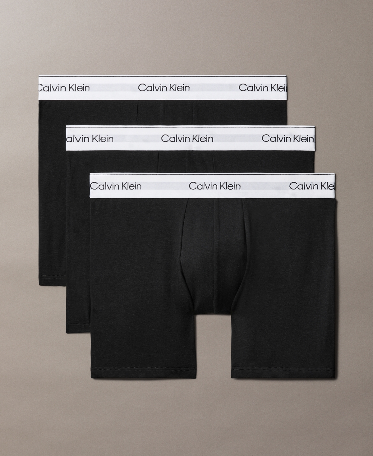 Men's 3-Pk. Icon Stretch Boxer Briefs - Grey Heather, White, Black