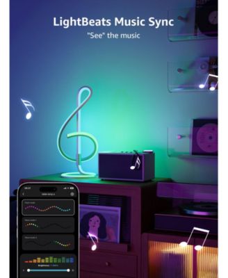 TB2 AI Smart LED Table Lamp, RGB+IC Addressable Modern Lamp, Alexa Google Enable, APP Control No Remote, 2.4 GHz WiFi Bluetooth