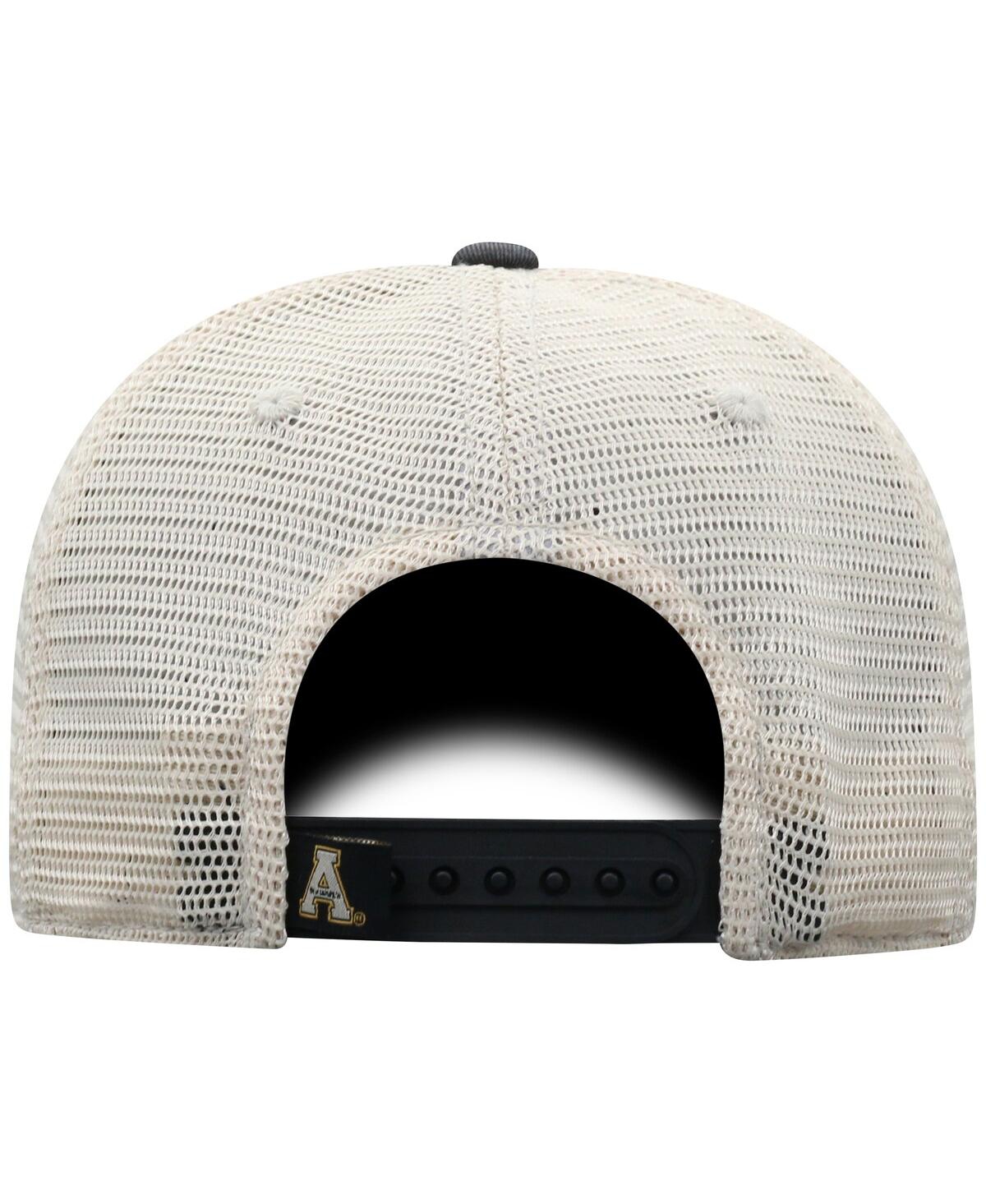 Top Of The World Men's Black Appalachian State Mountaineers Off Road Adjustable Trucker Hat In Black