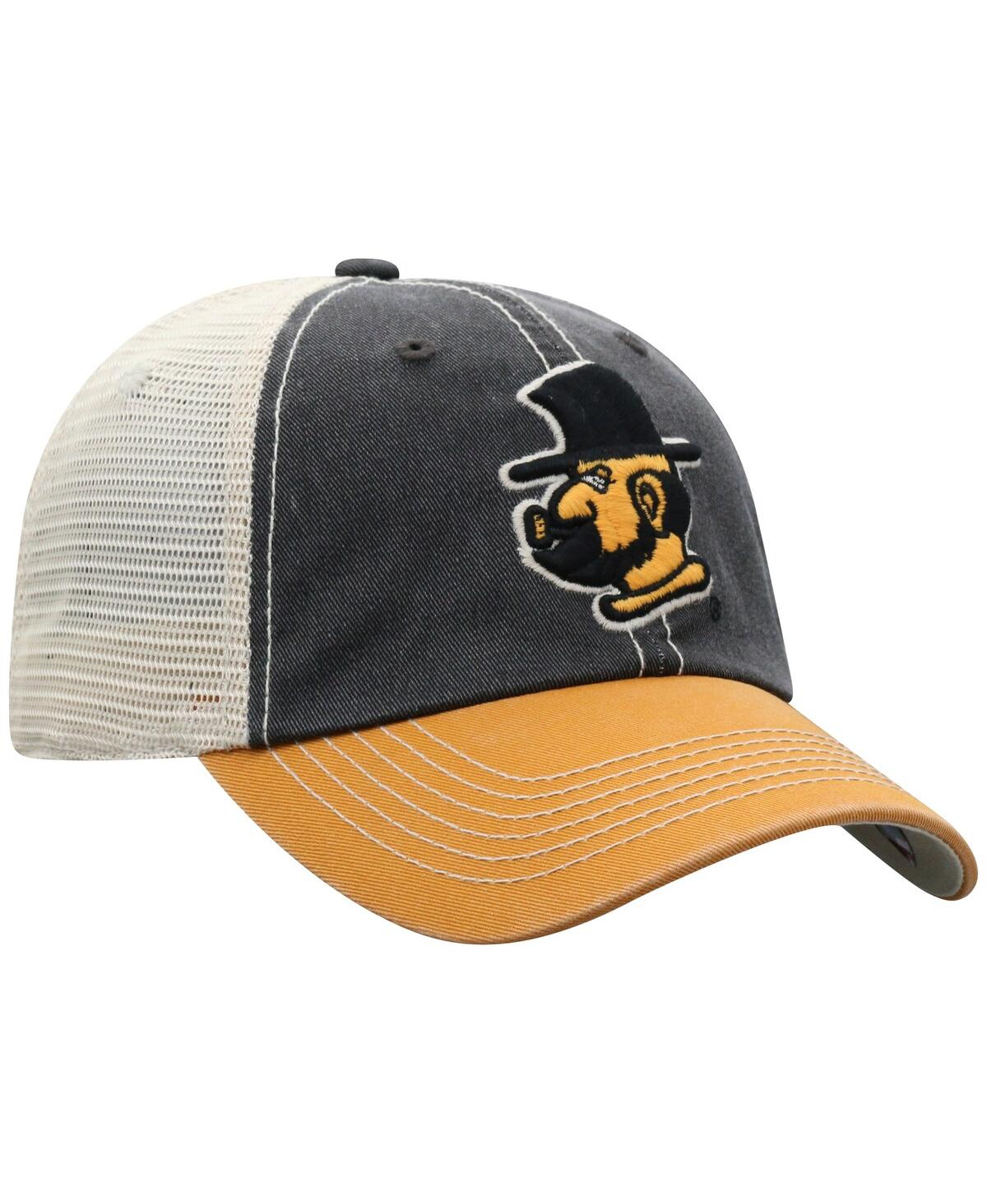 Top Of The World Men's Black Appalachian State Mountaineers Off Road Adjustable Trucker Hat In Black