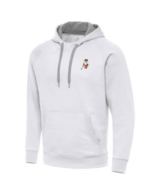 Men's White Clemson Tigers Golfer Victory Pullover Hoodie