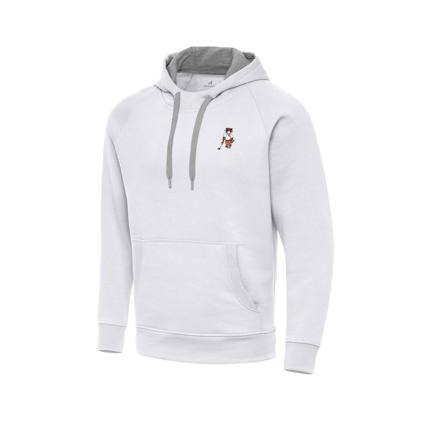 Men's White Clemson Tigers Golfer Victory Pullover Hoodie