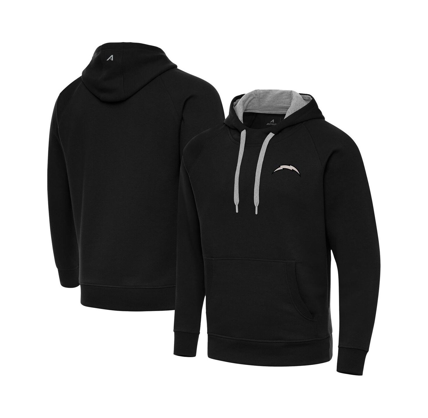 Men's Black Los Angeles Chargers Brushed Carbon Victory Pullover Hoodie
