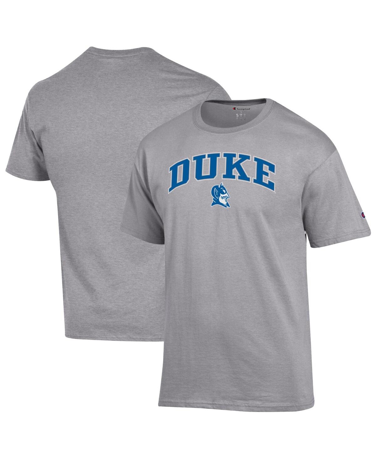 Champion Men's Heather Gray Duke Blue Devils Arch Over Logo T-Shirt - Heather Gray