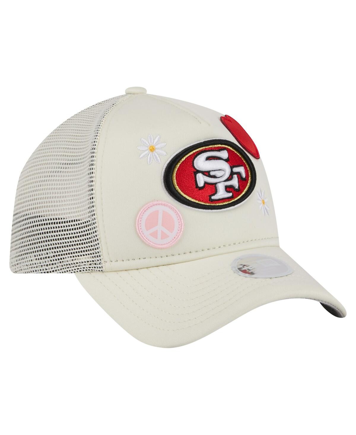 New Era Women's Cream San Francisco 49ers All Love 9forty Adjustable Trucker Hat In Cream