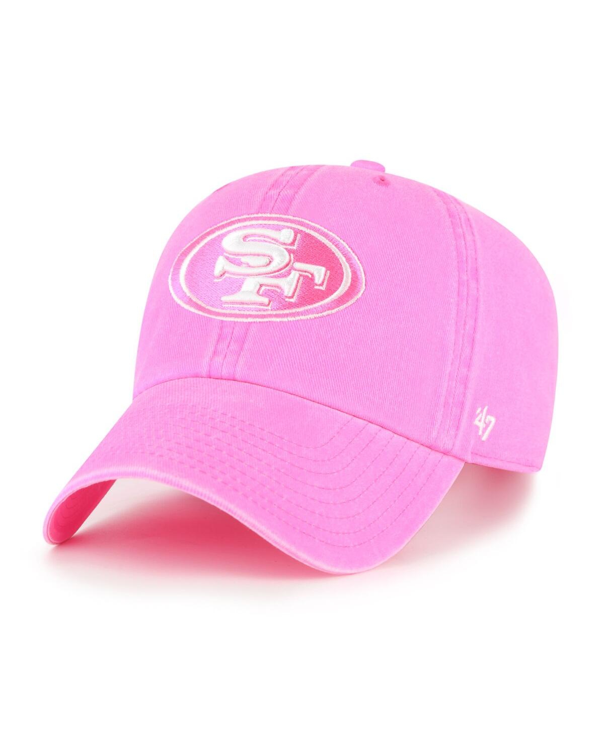 47 Brand Women's Pink San Francisco 49ers Bright Side Clean Up Adjustable Hat In Pink