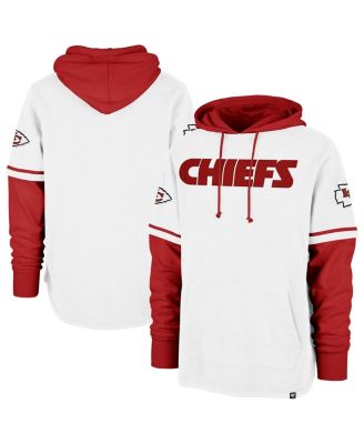 '47 Brand - Men's White Kansas City Chiefs Trifecta Shortstop Pullover Hoodie