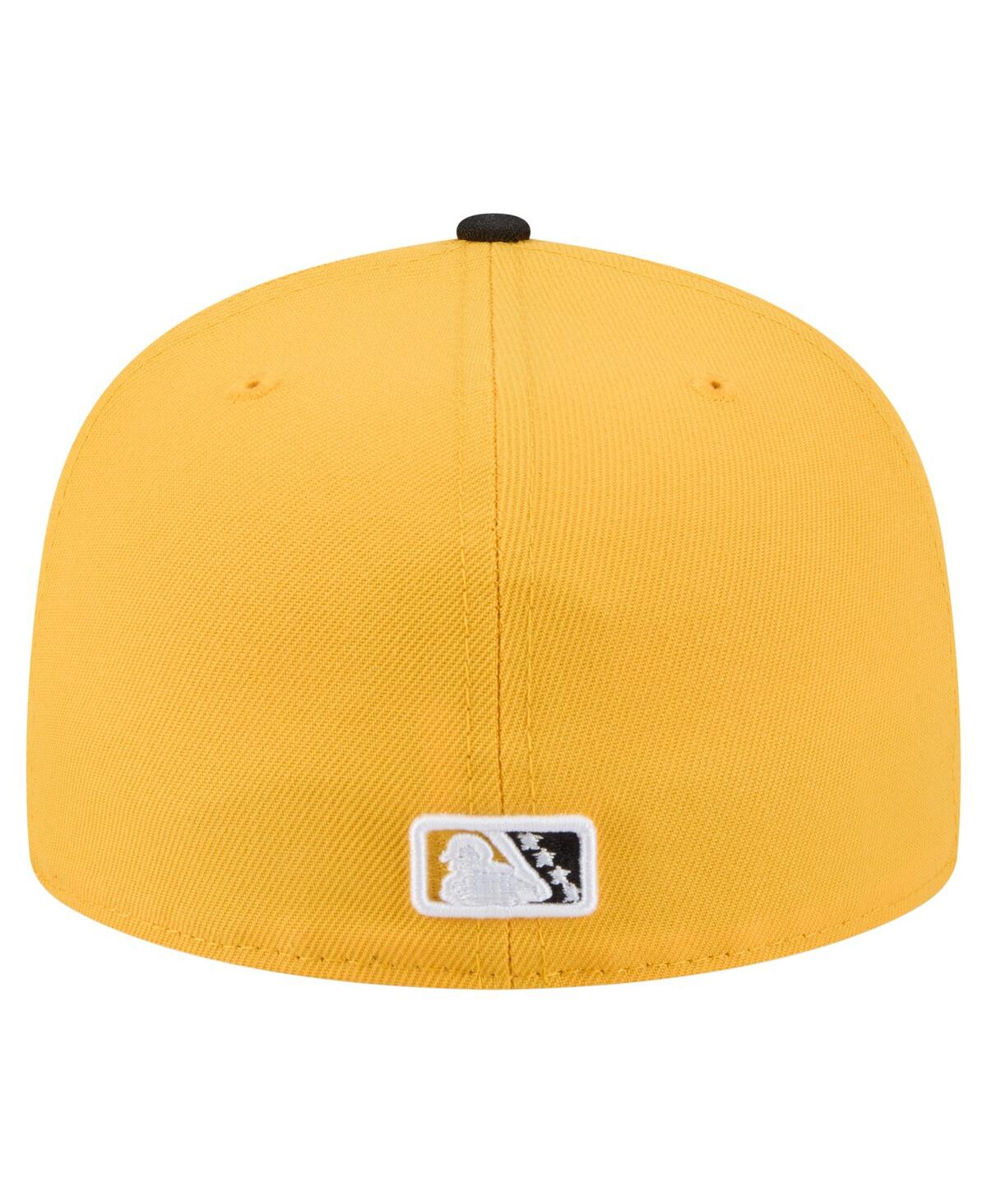 New Era Men's Yellow/black Bradenton Marauders Authentic Collection 59fifty Fitted Hat In Yellow,black