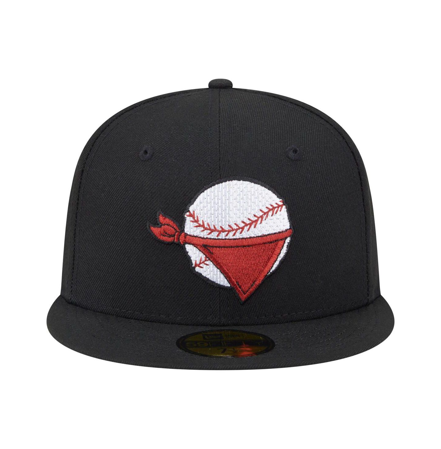 Мужская кепка New Era Black Quad Cities River Bandits Authentic Collection 59FIFTY Fitted Hat — фото 4