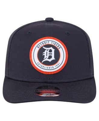 Men's Navy Detroit Tigers Circle Patch 9SEVENTY Stretch-Snap Hat