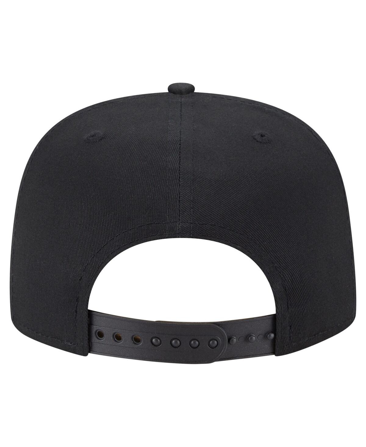 NEW ERA MEN'S BLACK PITTSBURGH PIRATES TEAM TEXT GOLFER SNAPBACK HAT 