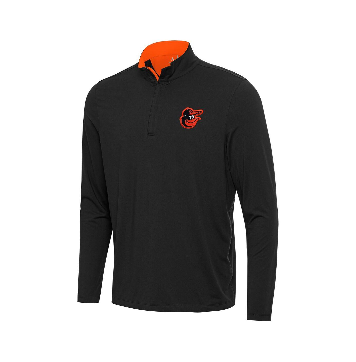 Мужской топ Antigua Black Baltimore Orioles Content Quarter-Zip — фото 3