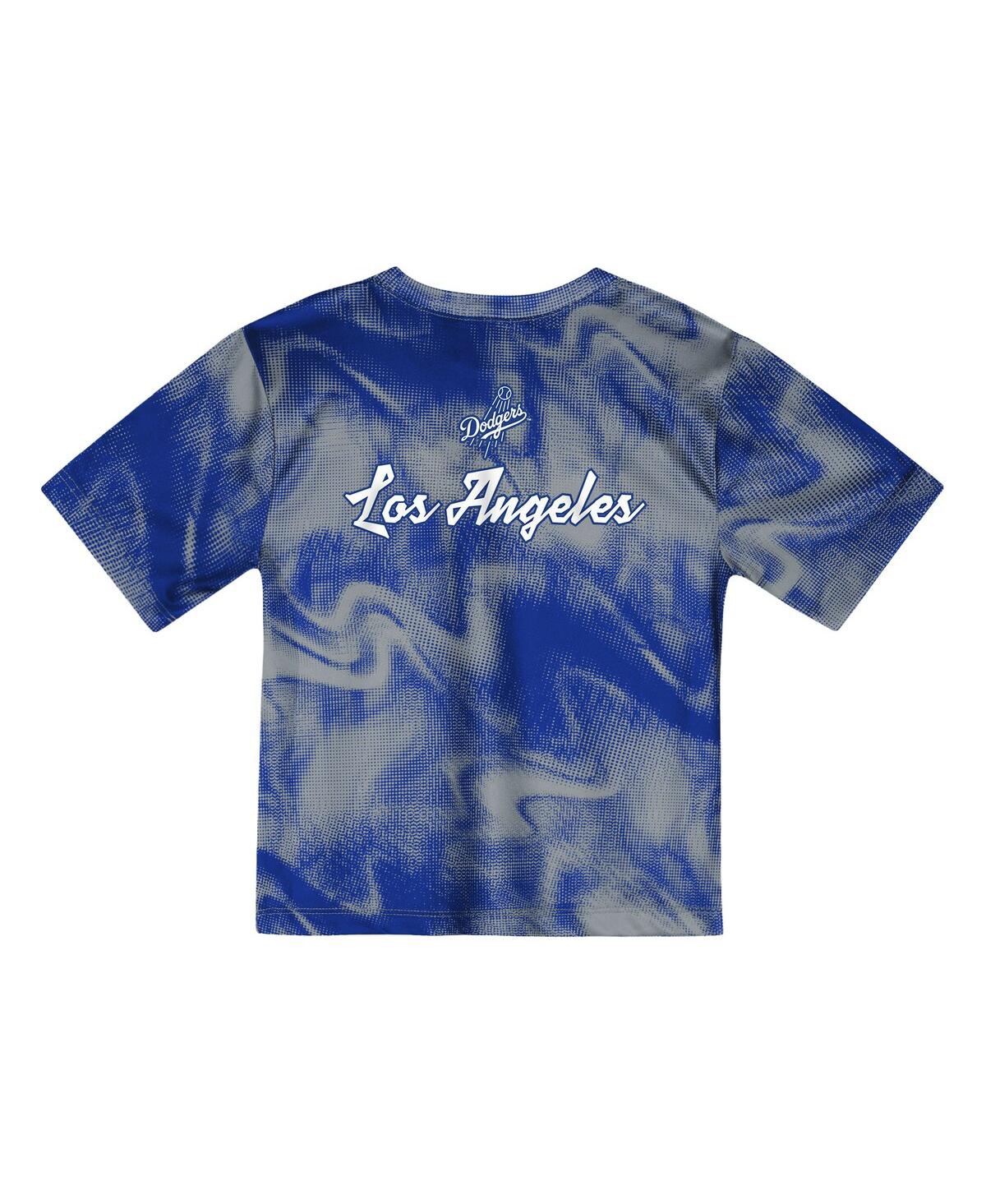 Outerstuff Preschool 2-piece Gray Los Angeles Dodgers Hitter Infielder Set In Gray