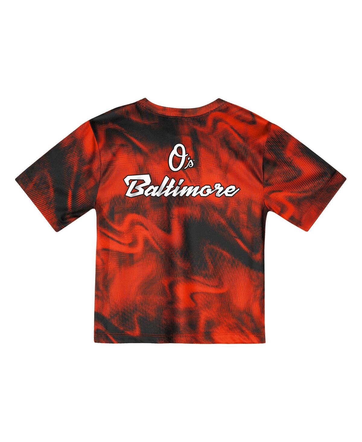 Outerstuff Preschool 2-piece Orange Baltimore Orioles Hitter Infielder Set In Orange