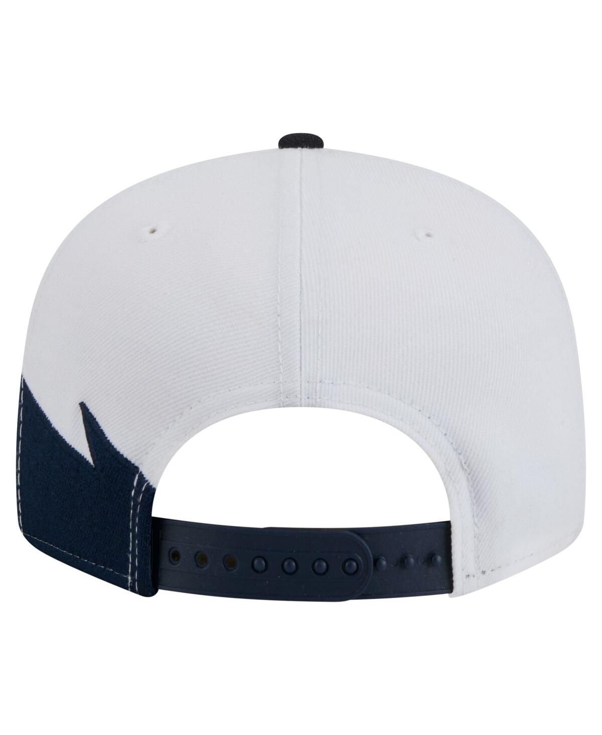 NEW ERA MEN'S NAVY/WHITE ATLANTA BRAVES JAGGED 9FIFTY SNAPBACK HAT 