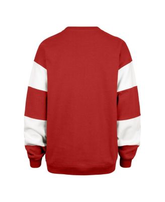 Women's Red New Jersey Devils Eephus Barred Pullover Sweatshirt