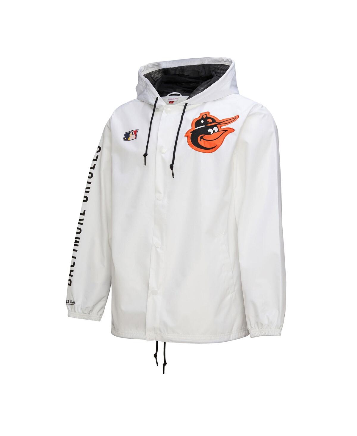 Mitchell & Ness White Baltimore Orioles Vintage Full-snap Hooded Coaches Jacket In White
